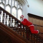 Santa on the bannister