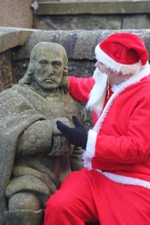 Santa tells Sir Oliver Cromwell what he would like for Christmas