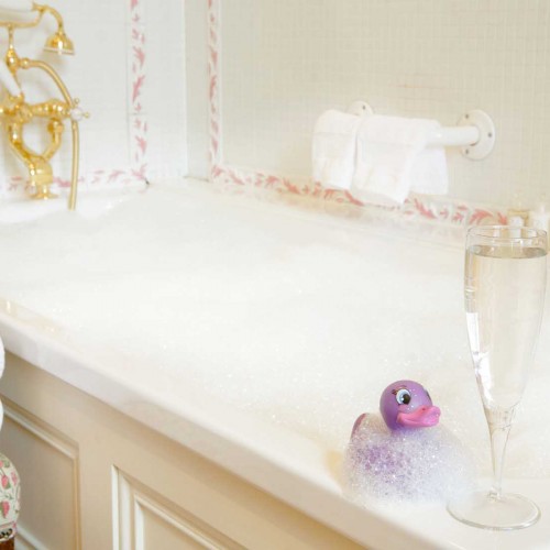 Winter bathroom bubbles